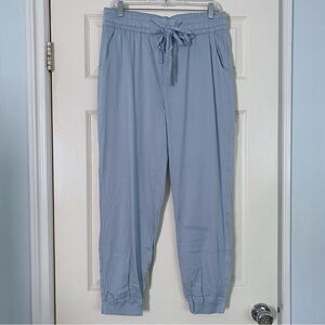NWT Travis Mathew Sunny Outlook Jogger Pants Niagara Mist Blue Grey Size Large